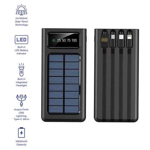 Adventure Power & Sound Bundle – Portable Solar Power Bank + 360° Wireless Speaker